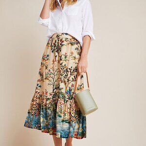 NWT Anthropologie Swan Lake Midi Skirt Size XL